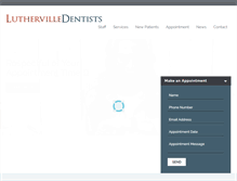 Tablet Screenshot of luthervilledentists.com